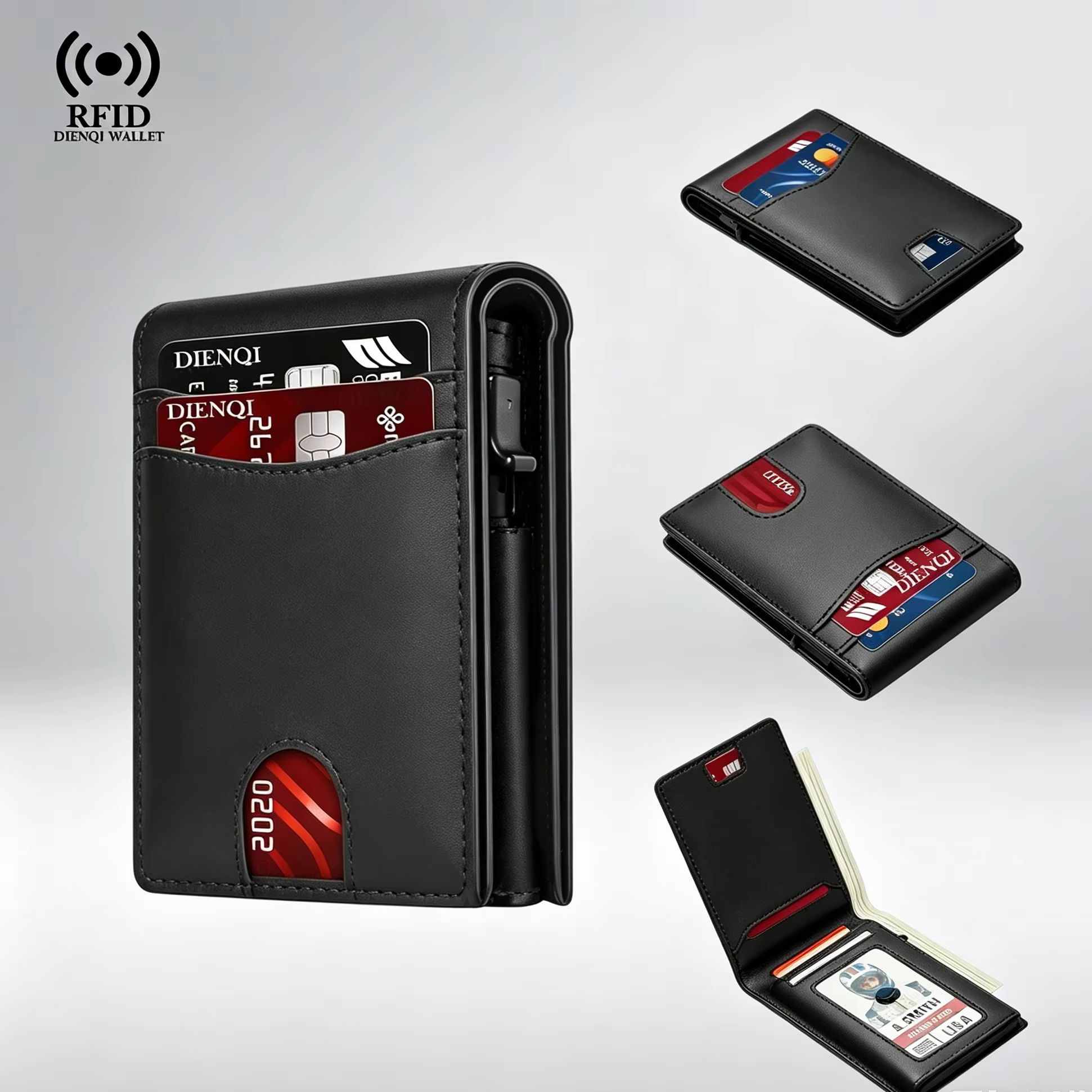 Index Card Holder - Элегантный мужской кошелек-портмоне для кредитных карт