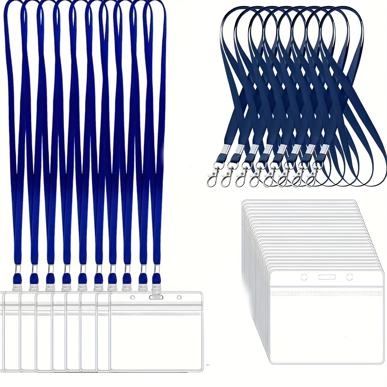 Index Card Holder - 10 комплектов прозрачных держателей для удостоверений