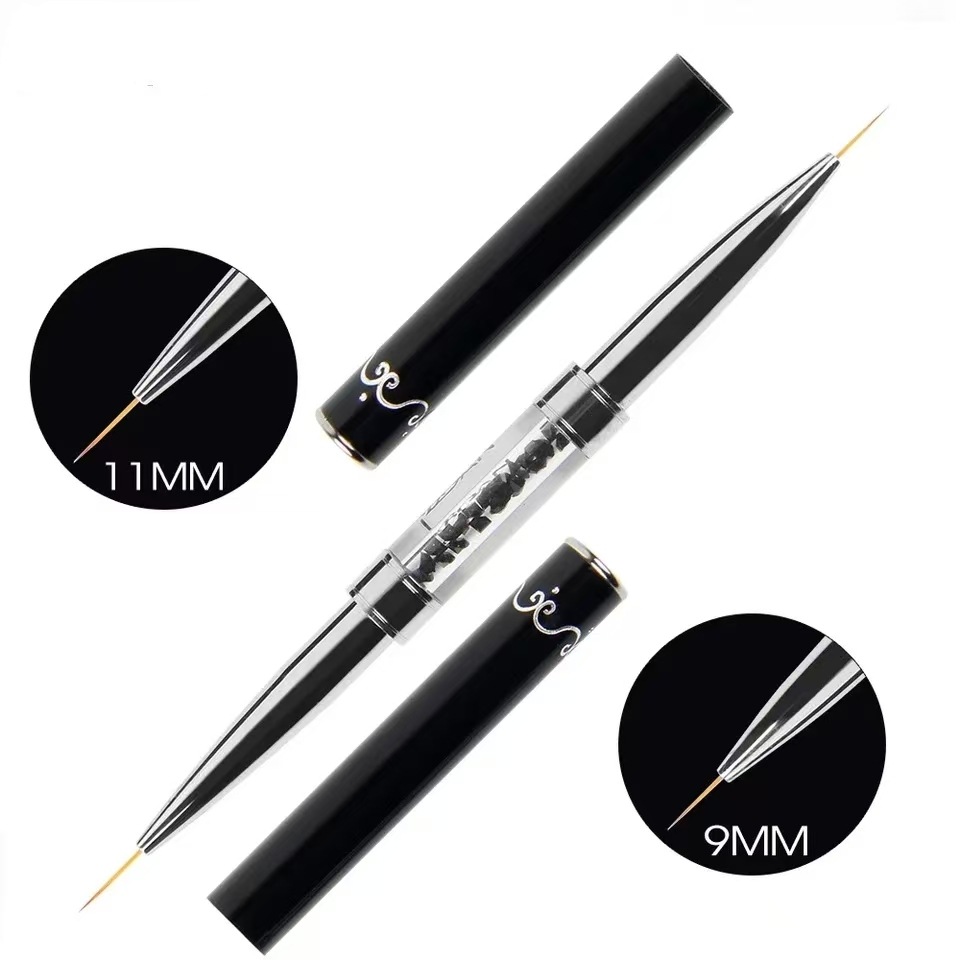 Correction Pen Fine - Двусторонняя ручка-лайнер для нейл-арта с черным