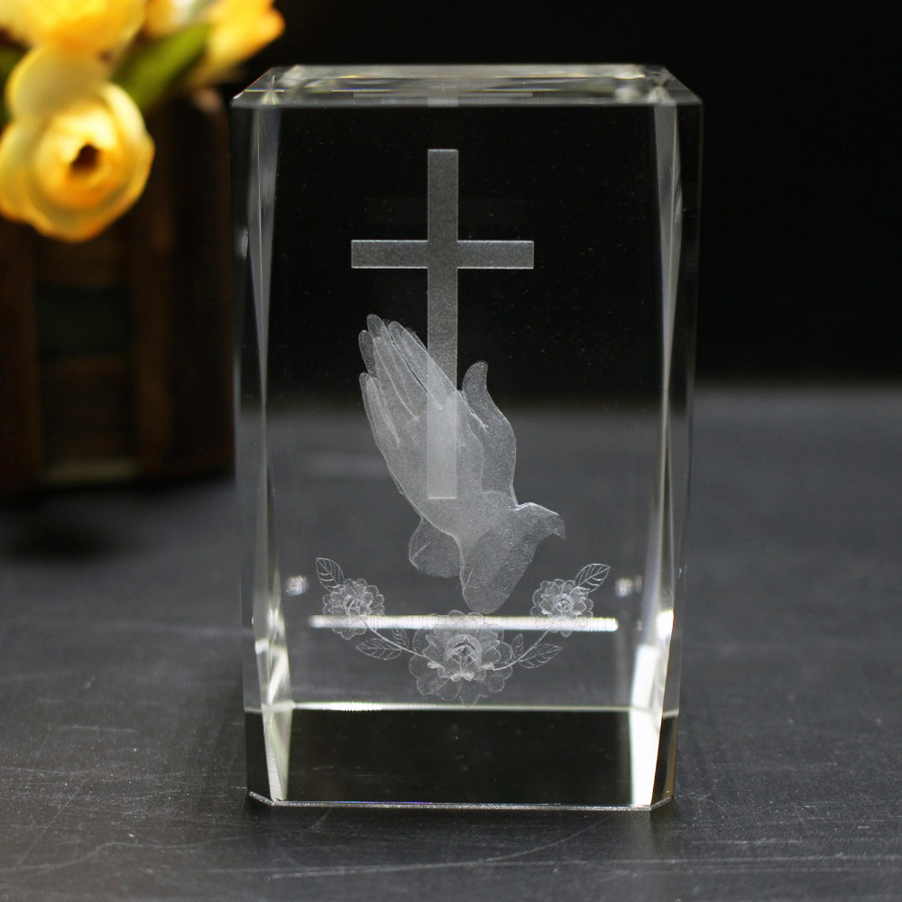 Paper Weight Crystal - 3D лазерный кристалл, религиозный куб, хрустальное