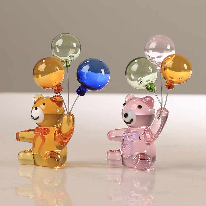 Paper Weight Crystal - Хрустальный фигурка медведь с тремя стеклянными