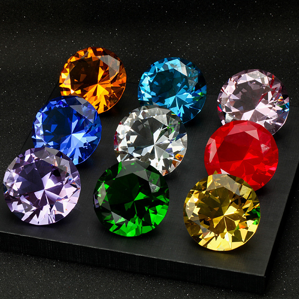 Paper Weight Crystal - 10-цветный кристаллический ромбовидный пресс-папье, декоративная огранка,