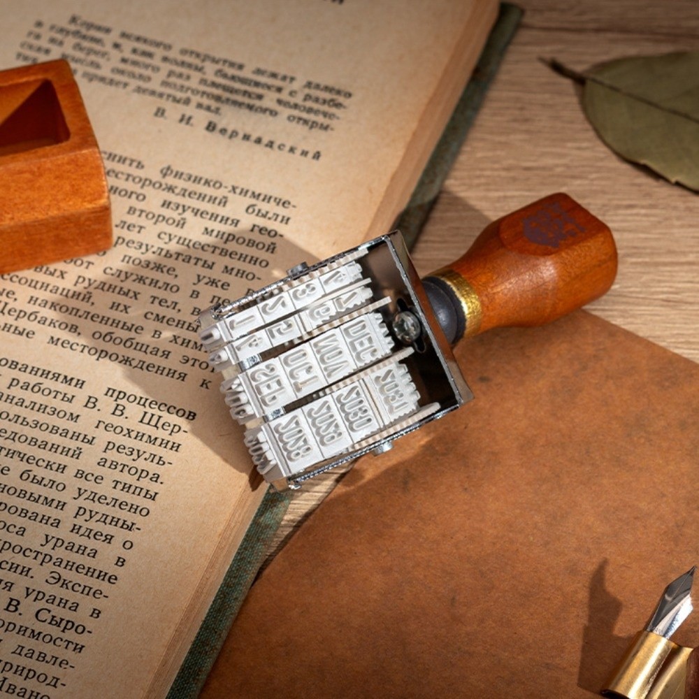Деревянный ролик в стиле ретро – обзор и цена Rubber Date Stamp