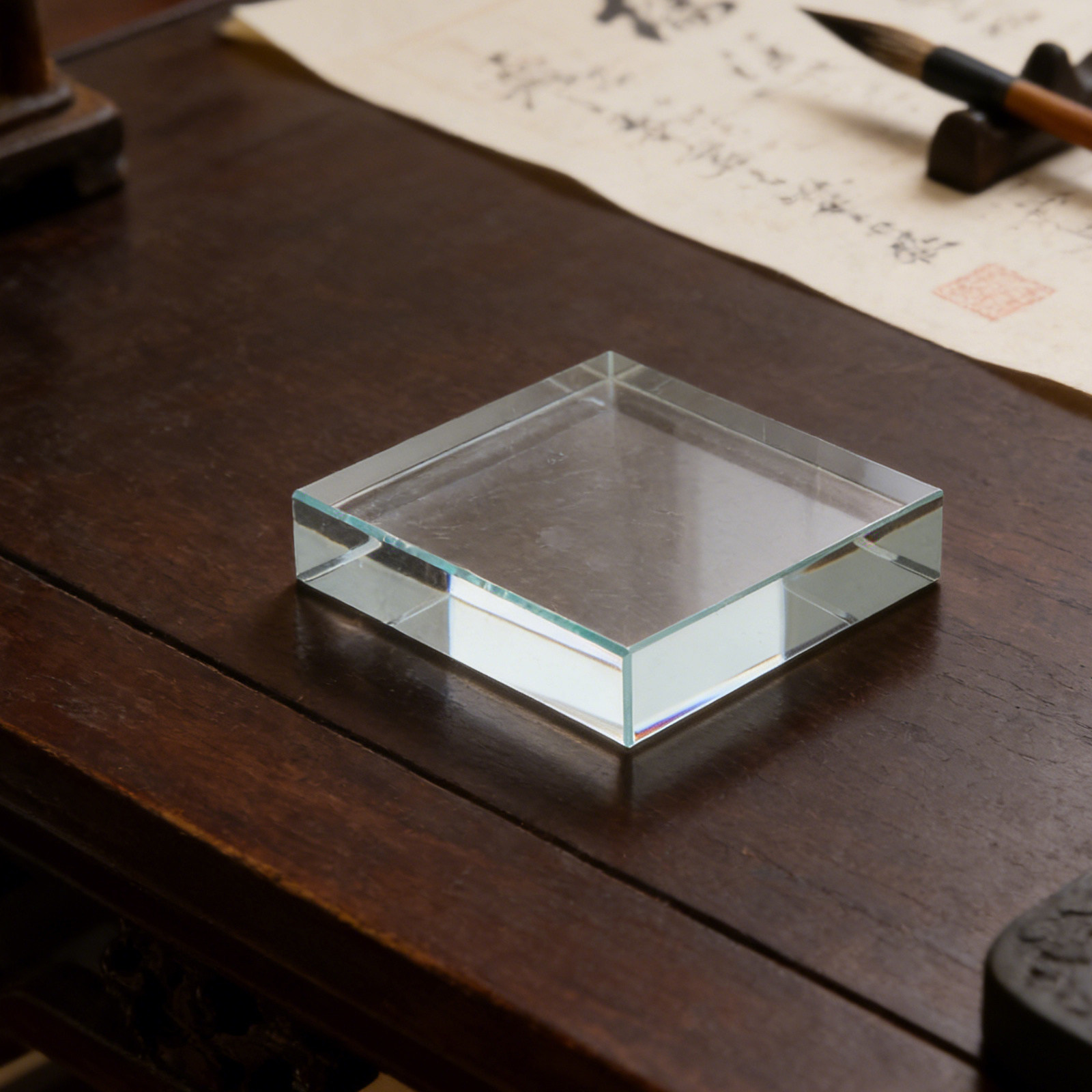 Прозрачный квадратный пресс-па – обзор и цена Paper Weight Crystal